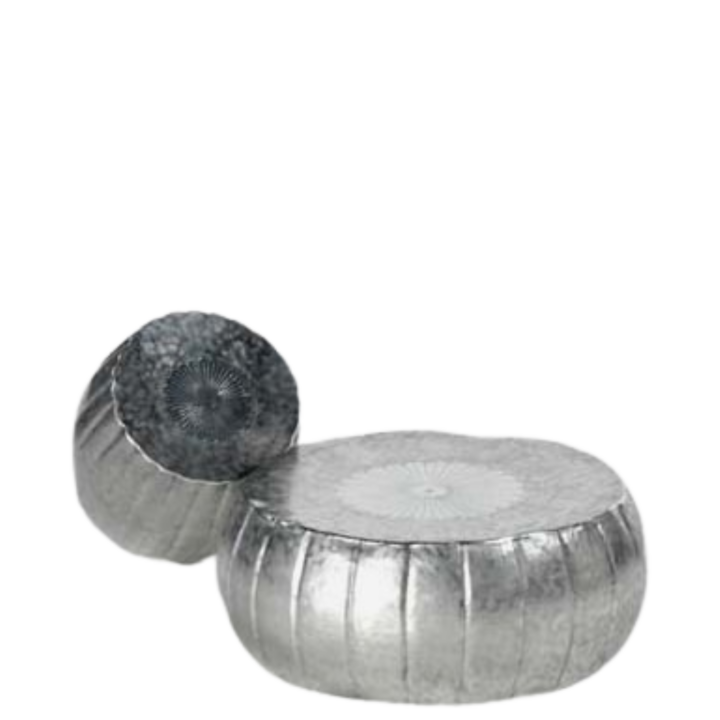 Silver Pasha Tuffet Ottoman + Tuffet