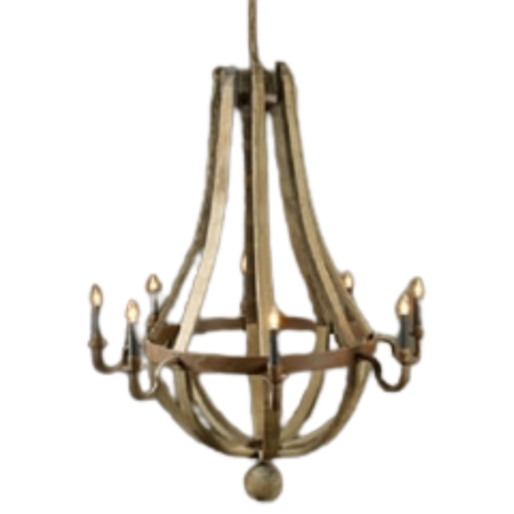 Wine Barrel Chandelier