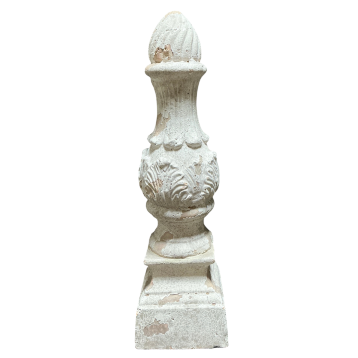 Finials, White Distressed (Multiple Sizes Available)