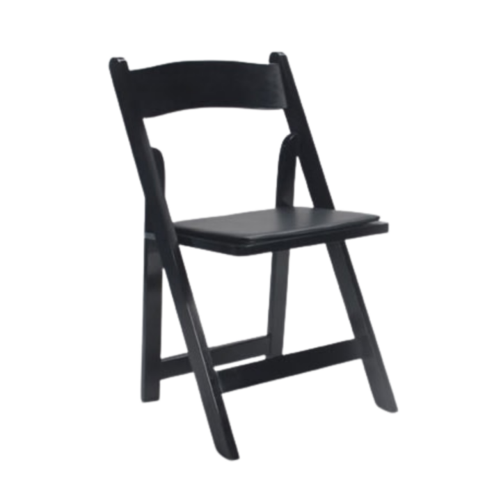 Black Wood Folding Chair