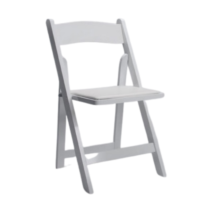White Folding Wood Chair