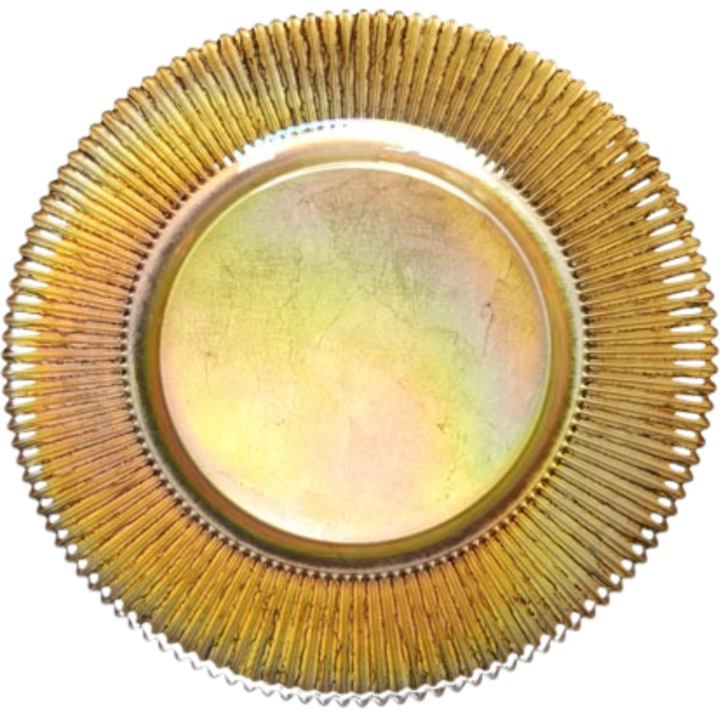 Charger Antique Gold Leaf Charger
