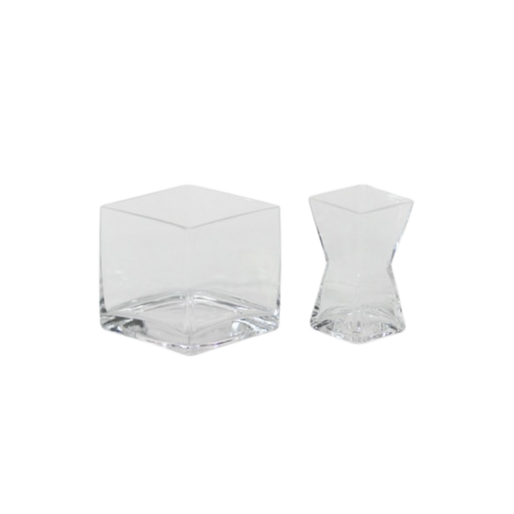Glass Vase + Square Vase