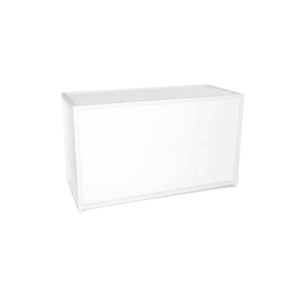 Boulevard Bar available in sleek white or black frame finish, offered in 4-foot and 6-foot lengths. Features a clean, modern design with a rectangular silhouette, ideal for contemporary events, cocktail receptions, and corporate gatherings.
