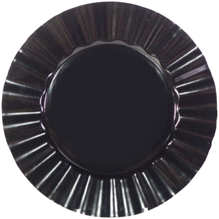 Charger Acrylic Ruffle, Design Black