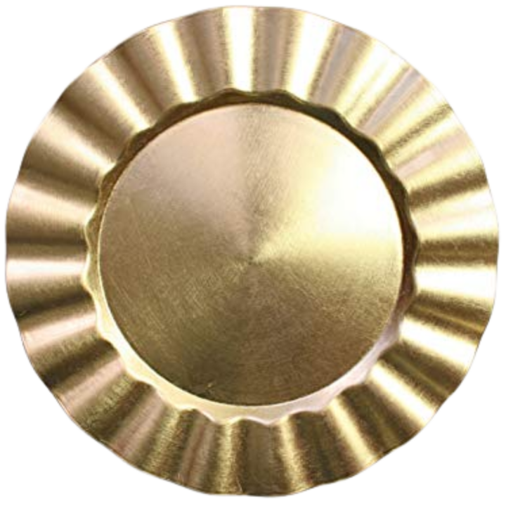 Charger Acrylic Ruffle, Design Gold