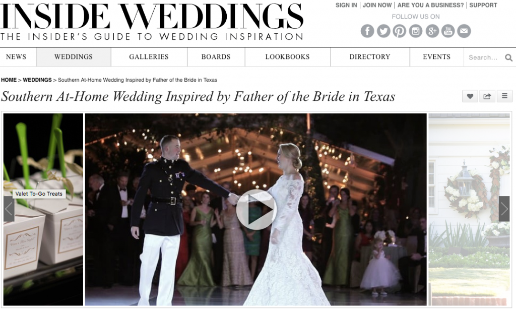 Swift Wedding Featured In Inside Weddings Magazine!