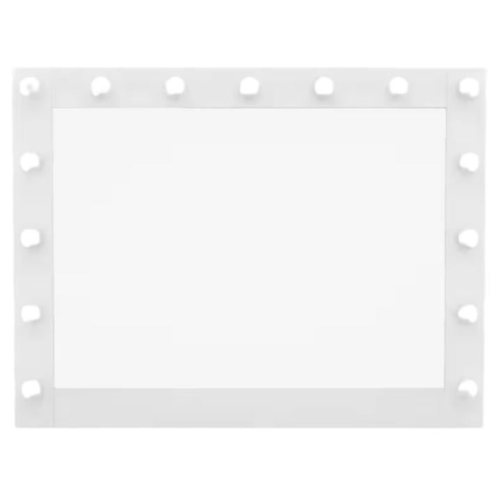 White Vanity Lighted Mirror