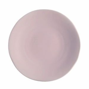 Heirloom Blush Salad / Dessert Plate, 8" — a soft blush pink ceramic plate with a hand-formed organic shape and matte finish, perfect for modern and romantic table settings.
