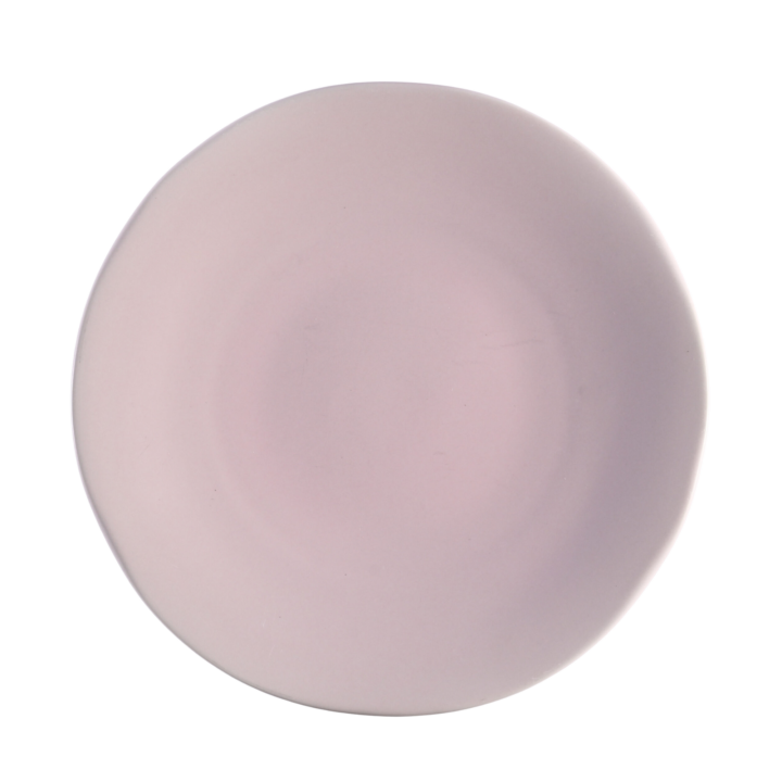 Heirloom Blush Salad / Dessert Plate, 8" — a soft blush pink ceramic plate with a hand-formed organic shape and matte finish, perfect for modern and romantic table settings.