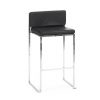 Paramount Barstool in Stainless with Black Cushion