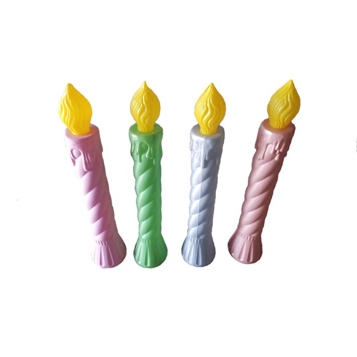 RETRO BIRTHDAY CANDLES, PLASTIC