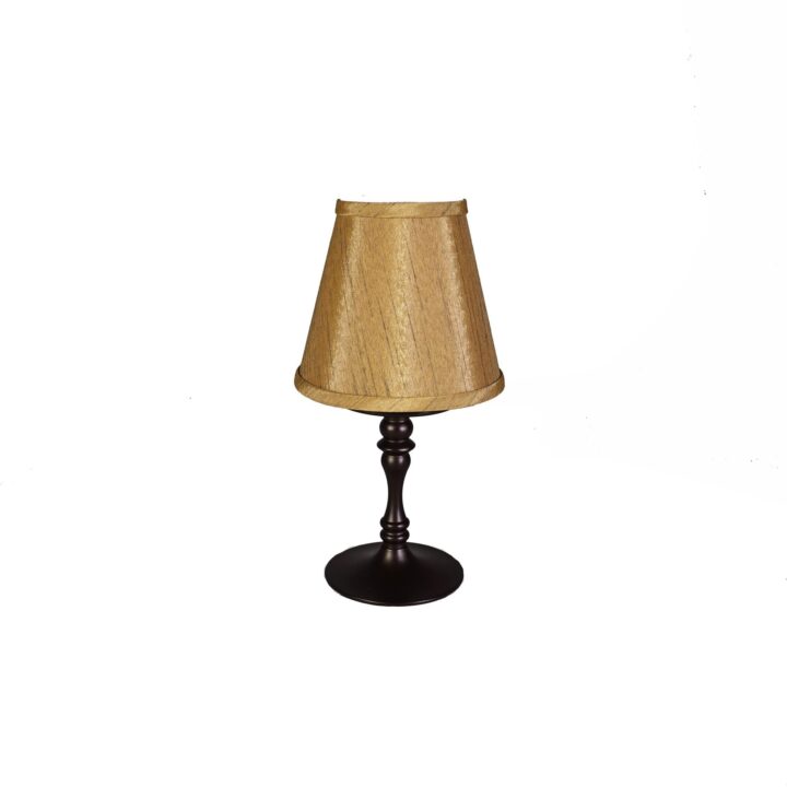 Candle Lamp With Sandalwood Shade
