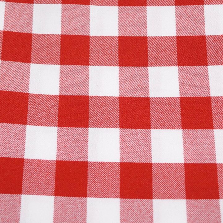 Gingham Red + White