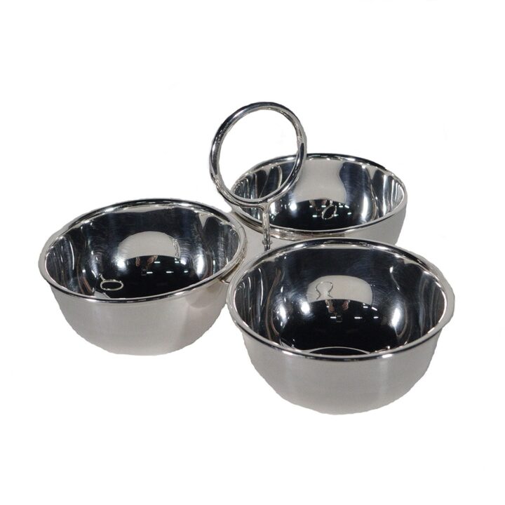 Silverplate Tri-Bowl with Handle