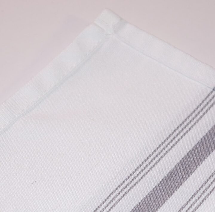 White Bistro With Gray Stripe