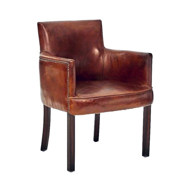 Douglas Aged Cigar Leather Arm Chair