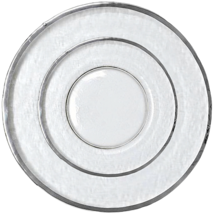 Sea Glass with Real Silver Rim