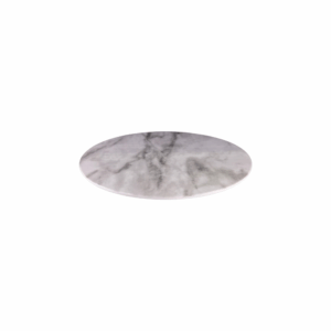 Melamine Marble Charger — 13" round charger plate with a sleek white and gray marble pattern, offering the look of stone with the durability of melamine for modern table settings.