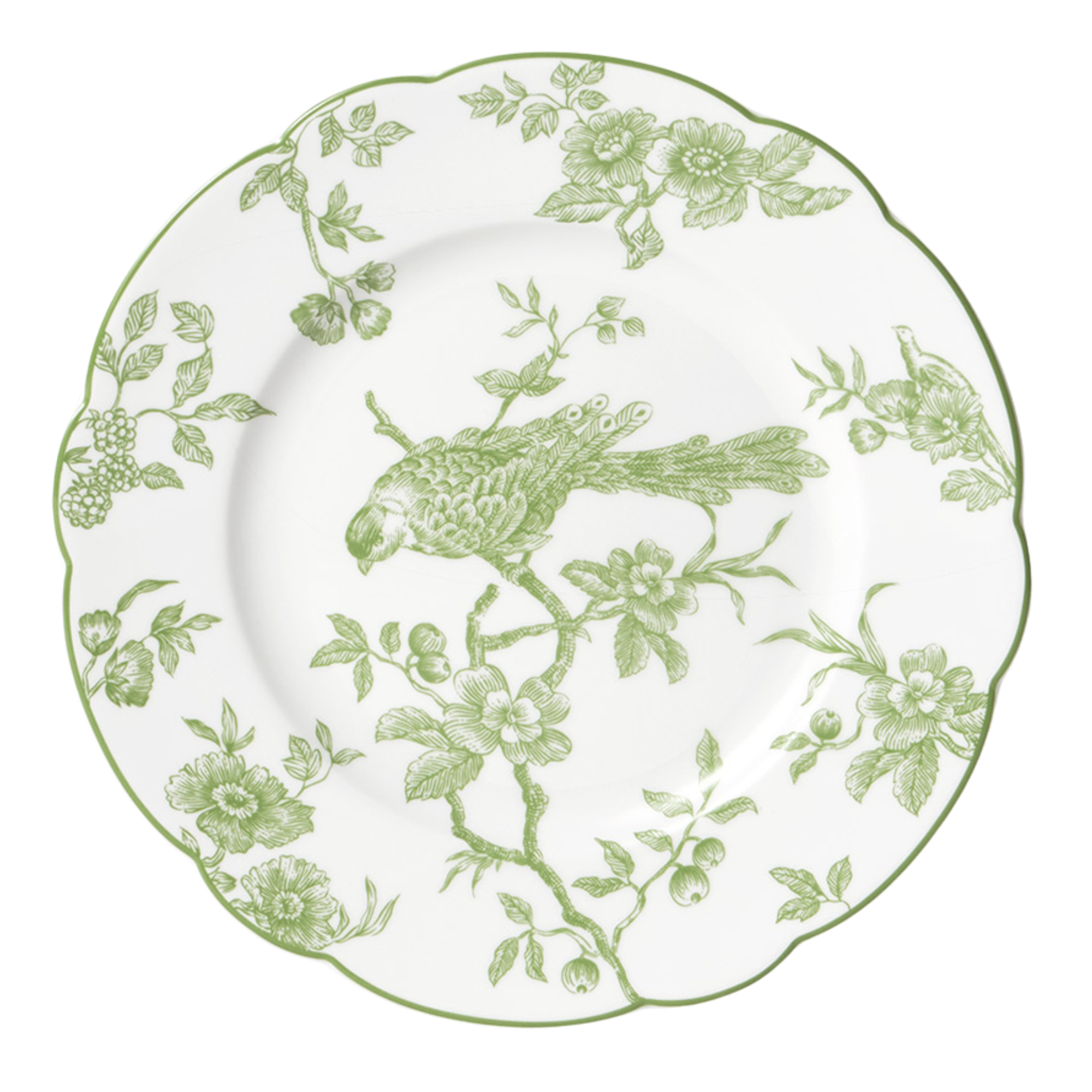 Albertine Green on White Salad Plate