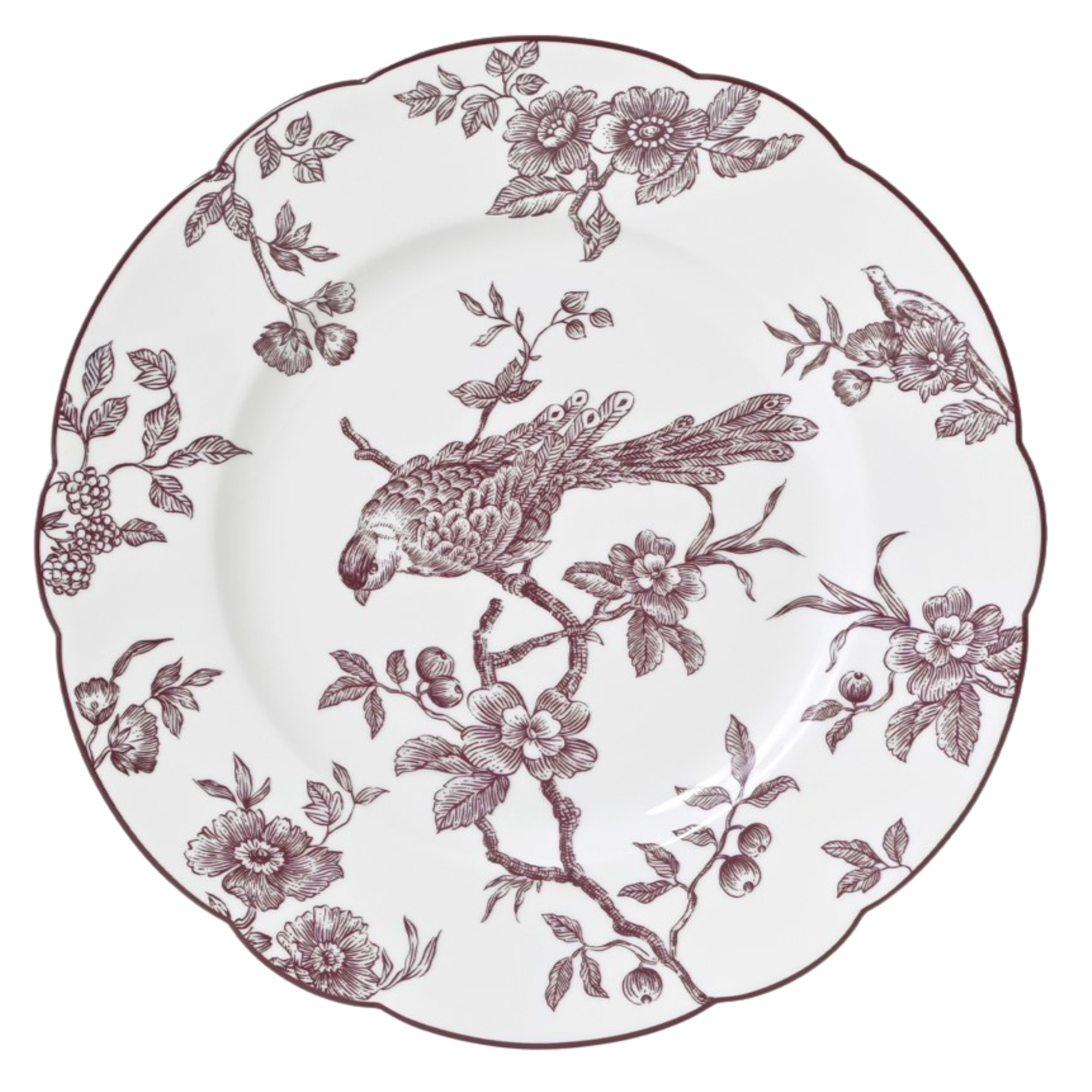 Albertine Prune on White Salad Plate