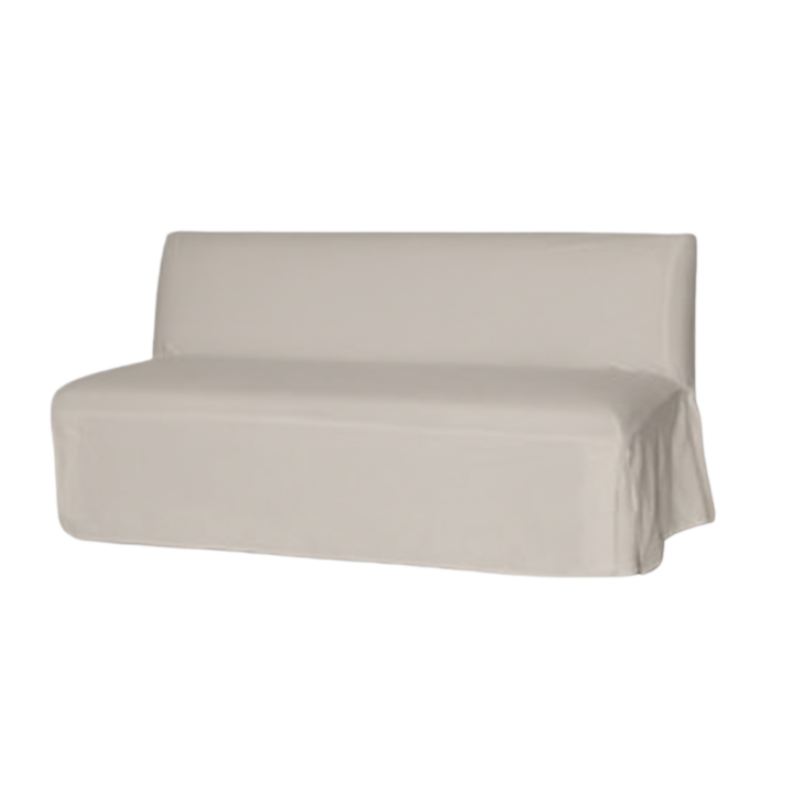 Ivory velvet slipcover fitted over Steele lounge seating with smooth, tailored drape