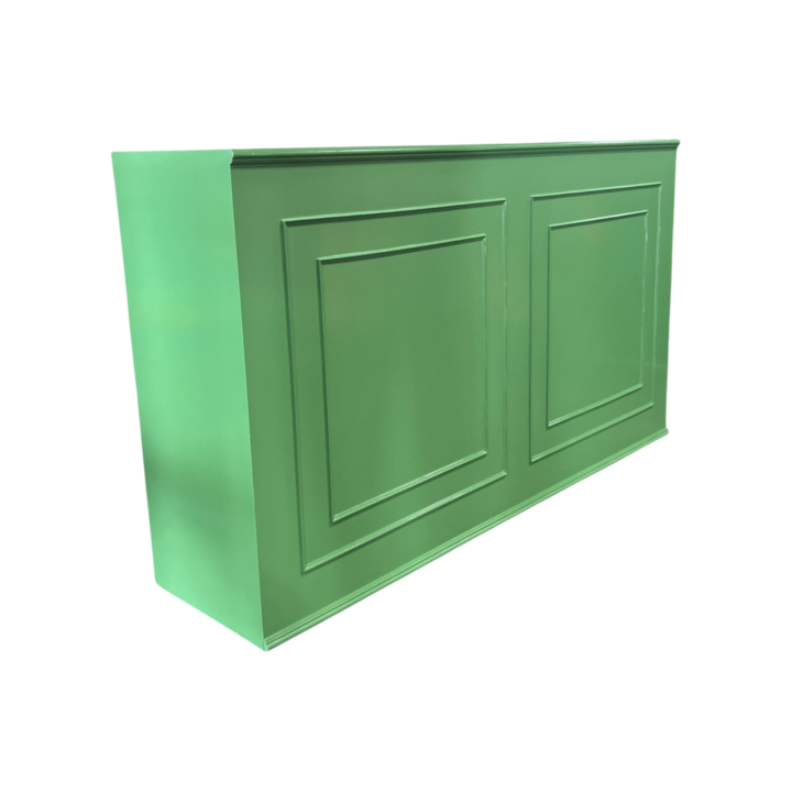 Sprague event bar in Greenfield finish with classic paneled front — 6 foot portable bar for weddings and special events