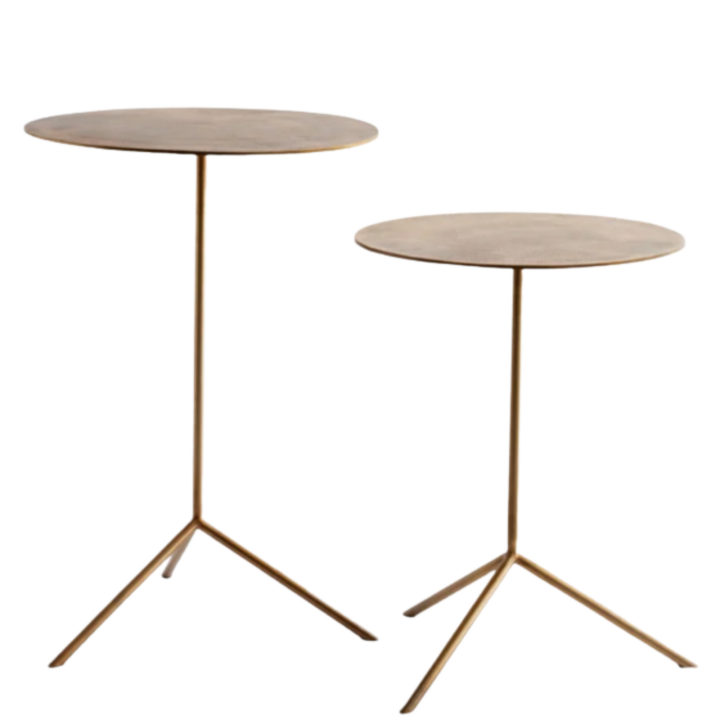 DK Tripod Brass Nesting Tables (set of 2)