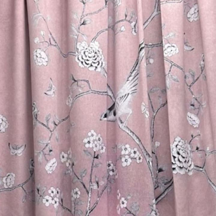 Drape, Mauve Asian Bird (Multiple Sizes Available)
