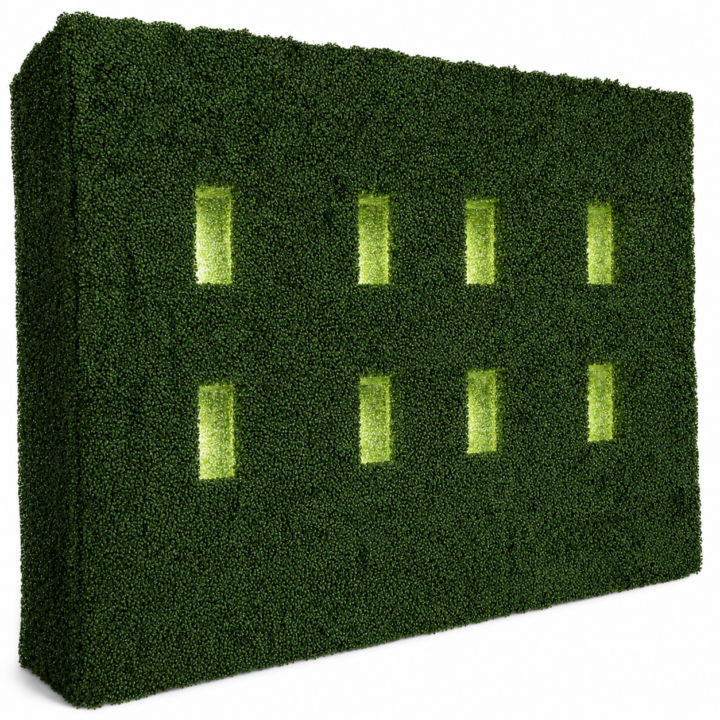 Boxwood Champagne Wall with Hand Service Openings