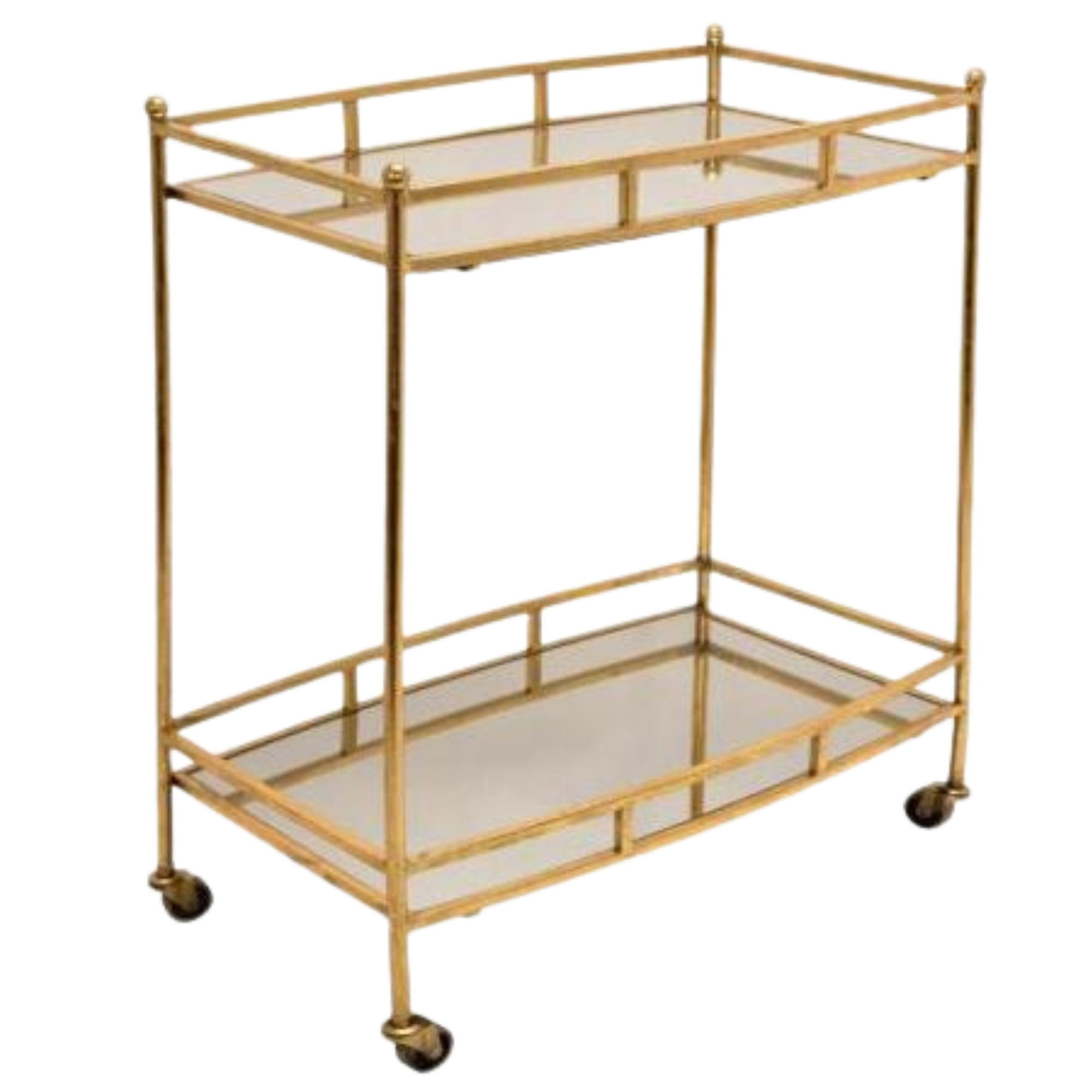 Rolling Bar Cart, Gold