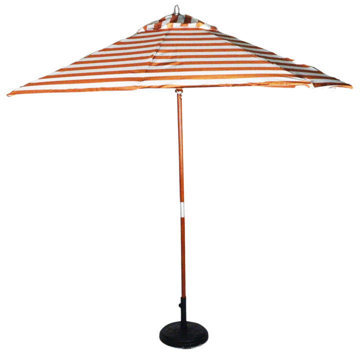 Umbrella, Orange + White Stripe