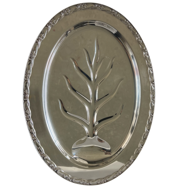 Vintage Silverplate Tray, Oval