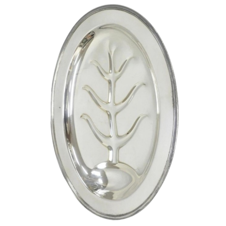Vintage Silverplate Tray, Oval